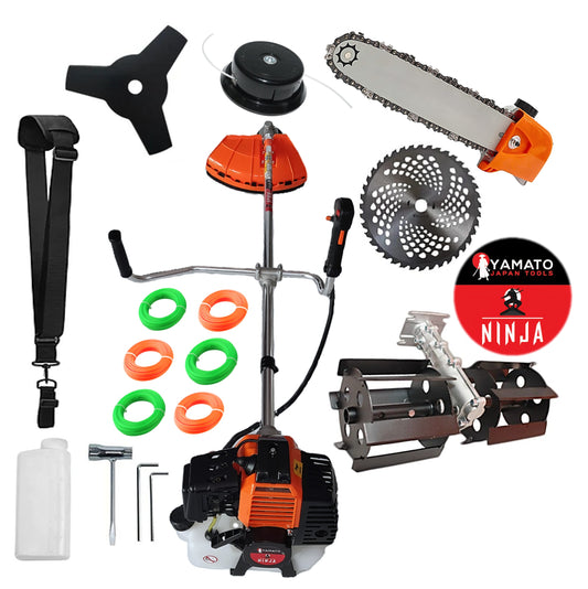 SET PRASITOARE+CAP DRUJBA+Motocoasa Multifunctionala YAMATO® JAPAN TOOLS Model NINJA-6CP, cu accesorii+EXTRA Fire Taiere