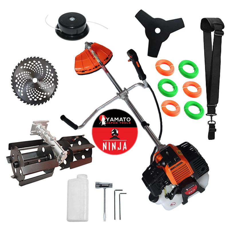 *PROMO* SET PRASITOARE+Motocoasa Multifunctionala YAMATO® JAPAN TOOLS Model NINJA-6CP, cu 2xDisc, +EXTRA Fire Taiere