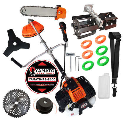 SET PRASITOARE+CAP DRUJBA+Motocoasa RS-8600 Multifunctionala YAMATO® Japan Tools, 6.3CP RACING EDITION, accesorii,+EXTRA Fir-Taiere