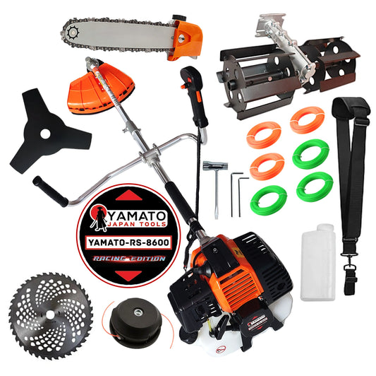 SET PRASITOARE+CAP DRUJBA+Motocoasa RS-8600 Multifunctionala YAMATO® Japan Tools, 6.3CP RACING EDITION, accesorii,+EXTRA Fir-Taiere