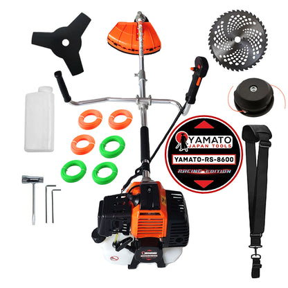 Motocoasa RS-8600 Multifunctionala YAMATO® Japan Tools, 6.3CP RACING EDITION, OrangeBLACK, accesorii incluse, SET Extra Fir-Taiere