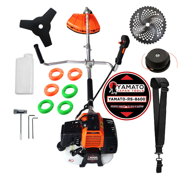 Motocoasa RS-8600 Multifunctionala YAMATO® Japan Tools, 6.3CP RACING EDITION, OrangeBLACK, accesorii incluse, SET Extra Fir-Taiere