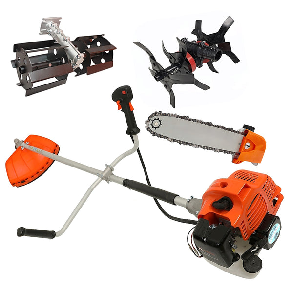 SEZONUL-OFERTELOR Set Motocoasa Alpin Profi BC430N, 6CP, 11.000Rpm + Prasitoare + Cultivator + Cap Drujba