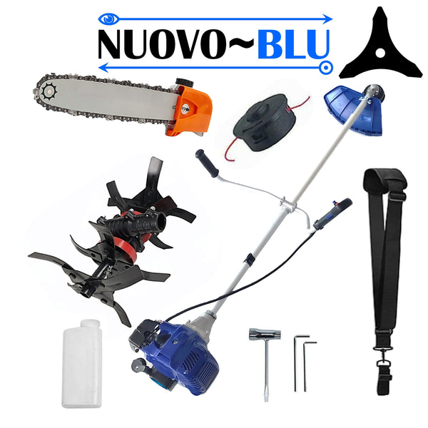 CULTIVATOR PREMIUM+CAP DRUJBA+Motocoasa NUOVO-BLUe Fuel-Economy 3.4CP, Disc Stea, accesorii incluse