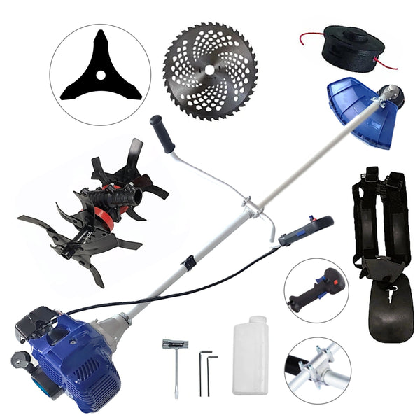 Motocoasa NUOVO-BLUe Fuel-Economy 3.4CP, Disc Vidia+Stea, accesorii incluse, +CULTIVATOR PREMIUM