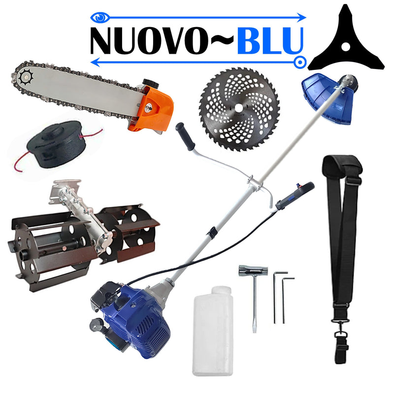 Cositoare pe benzina NUOVO-BLUe Fuel-Economy 3.4CP, Disc Vidia, accesorii incluse, +PRASITOARE+CAP DRUJBA