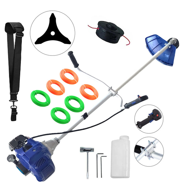 Motocoasa NUOVO-BLUe Fuel-Economy 3.4CP, Disc Stea Metal, Accesorii incluse, SET FIR TAIERE