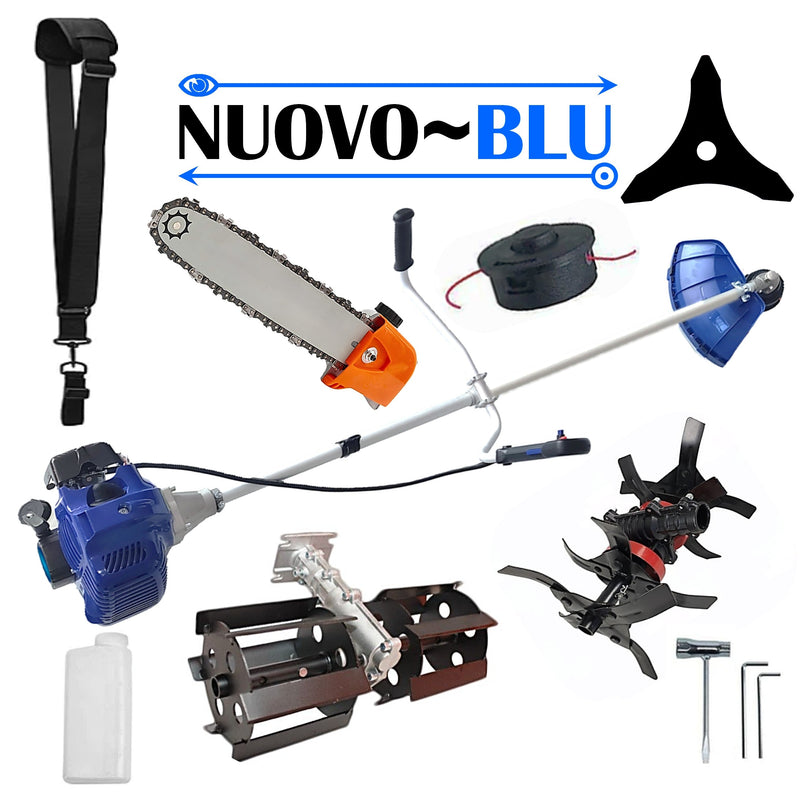 PRIMAVARA-OFERTELOR SET Motocositoare NUOVO-BLUe Fuel-Economy 3.4CP, Disc Stea, +CULTIVATOR PREMIUM, +CAP DRUJBA, +PRASITOARE