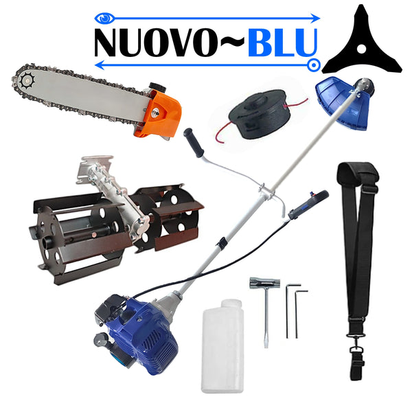 PRASITOARE+CAP DRUJBA+Motocoasa NUOVO-BLUe Fuel-Economy 3.4CP, Disc Stea, accesorii incluse