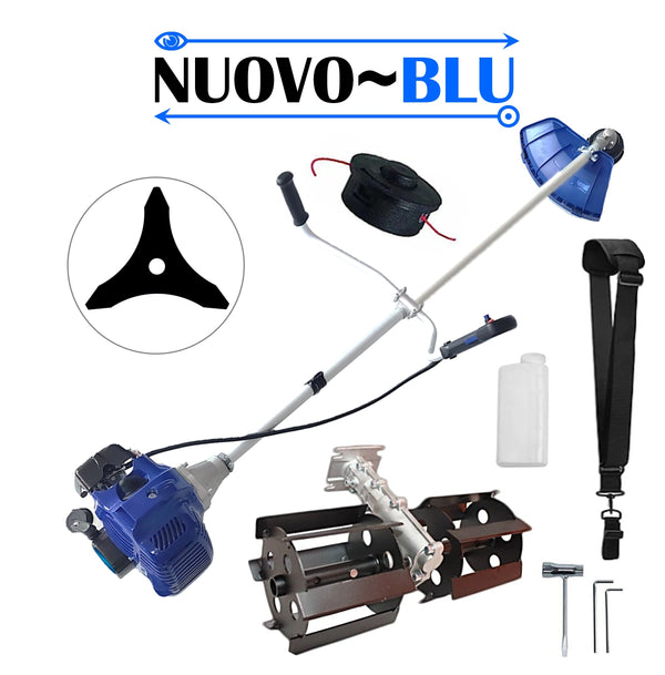 PRASITOARE+Motocoasa NUOVO-BLUe Fuel-Economy 3.4CP, Disc Stea, accesorii incluse
