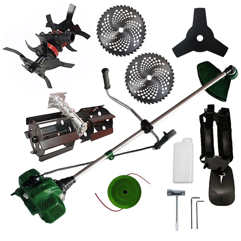 SEZONUL-OFERTELOR Cositoare pe benzina NUOVO-VRD 6CP Verde, Disc Stea, 2xDisc Vidia, accesorii incluse, +PRASITOARE, +CULTIVATOR PREMIUM