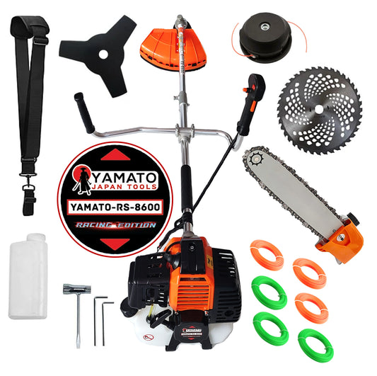 SET CAP DRUJBA+Motocoasa RS-8600 Multifunctionala YAMATO® Japan Tools, 6.3CP RACING EDITION, cu accesorii, +EXTRA Fir-Taiere