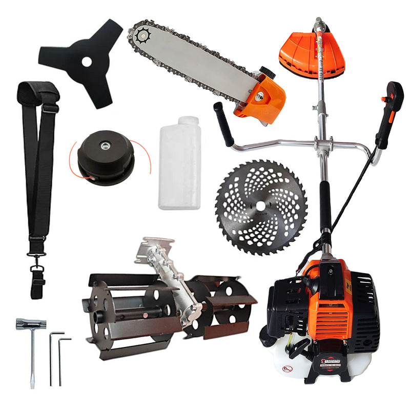*PROMO* SET CAP DRUJBA+PRASITOARE+Motocoasa RS-8600 Multifunctionala YAMATO® Japan Tools, 6.3CP RACING EDITION, cu 2xDisc, accesorii