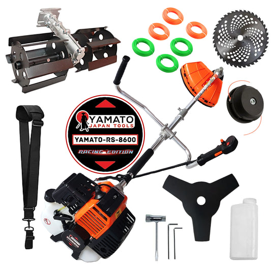 SET PRASITOARE+Motocoasa RS-8600 Multifunctionala YAMATO® Japan Tools, 6.3CP RACING EDITION, accesorii + EXTRA Fir-Taiere