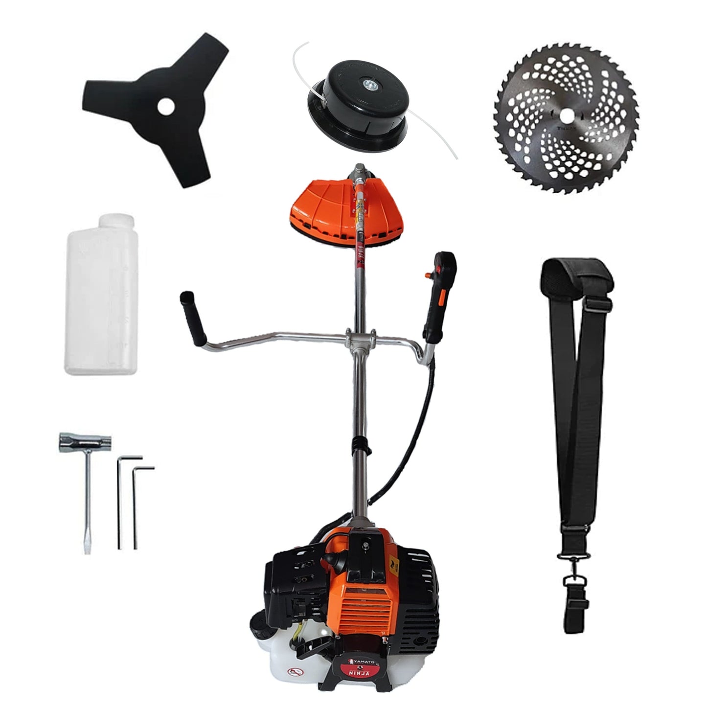 Motocositoare Multifunctionala YAMATO® JAPAN TOOLS - Model NINJA-6CP, Negru-Portocaliu, cu accesorii