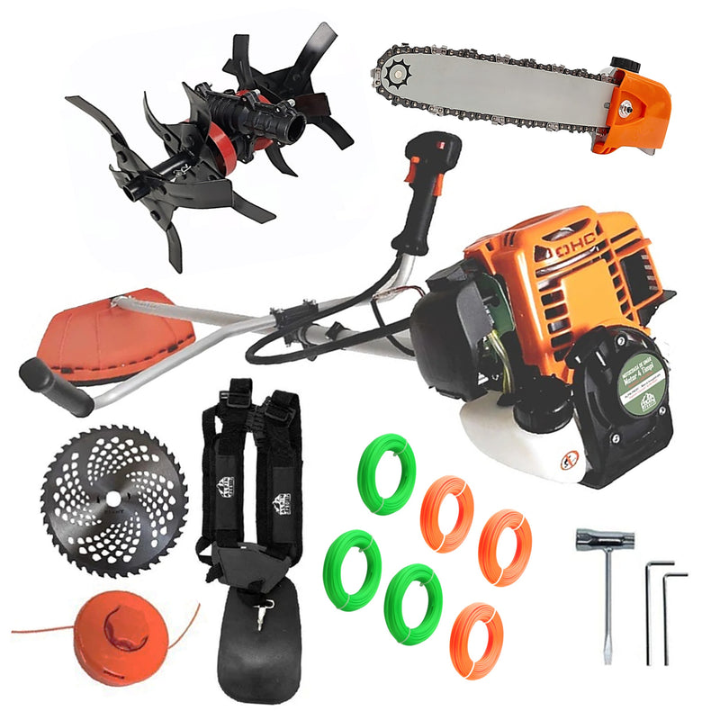 *PROMO* SET Motocositoare 4 Timpi ALPIN-PROFI Model 5650-8CP, Model Nou EXTRA-USOR, + 1xDISC VIDIA 230mm, Cap Drujba, Cultivator, Extra FIR-TAIERE