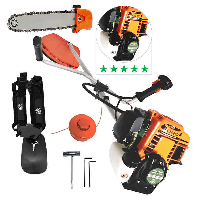 SET Motocositoare 4 Timpi ALPIN-PROFI Model 5650-8CP, Model Nou EXTRA-USOR, cu accesorii, + Cap Drujba, + FIR Taiere