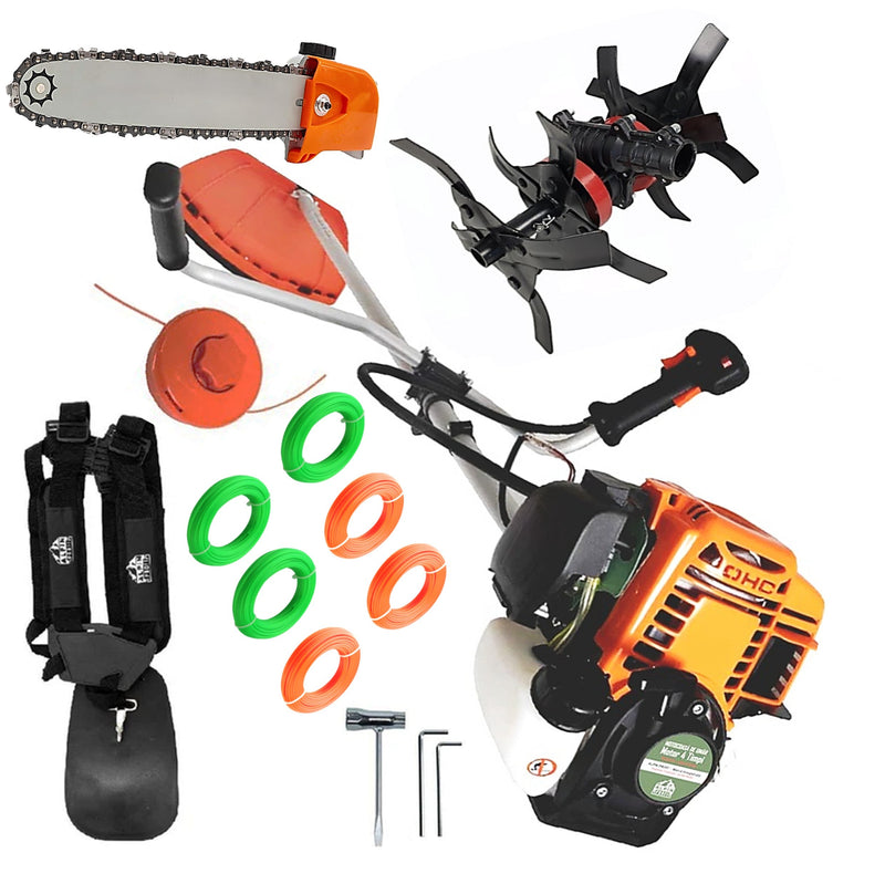 *PROMO* SET Motocositoare 4 Timpi ALPIN-PROFI Model 5650-8CP, Model Nou EXTRA-USOR, + 1xDISC VIDIA 230mm, Cap Drujba, Cultivator, Extra FIR-TAIERE
