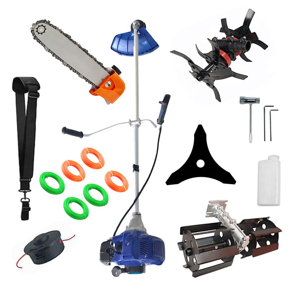 SET Motocositoare NUOVO-BLUe Fuel-Economy 3.4CP, Disc Stea, +CULTIVATOR PREMIUM, +CAP DRUJBA, +PRASITOARE, EXTRA FIR TAIERE