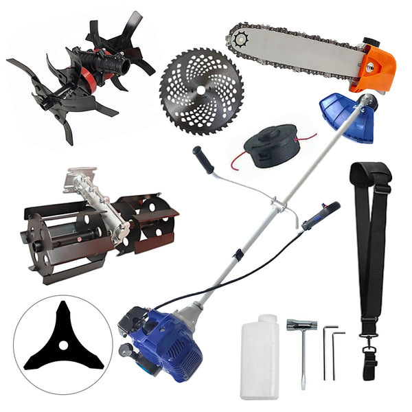 SET Motocositoare NUOVO-BLUe Fuel-Economy 3.4CP, Disc Vidia+Stea, accesorii incluse, +CULTIVATOR PREMIUM, +CAP DRUJBA, +PRASITOARE