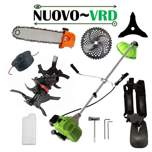 SET Motocositoare NUOVO-VRD Green Fuel-Efficient 3.4CP, Disc Vidia, Disc Stea, accesorii incluse, +CULTIVATOR PREMIUM, +CAP DRUJBA
