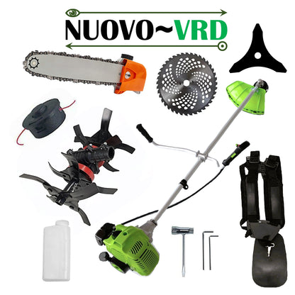 SET Motocositoare NUOVO-VRD Green Fuel-Efficient 3.4CP, Disc Vidia, Disc Stea, accesorii incluse, +CULTIVATOR PREMIUM, +CAP DRUJBA