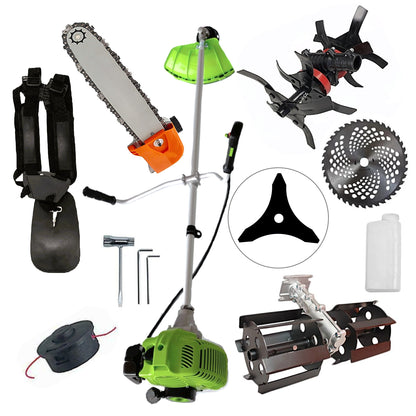 CULTIVATOR PREMIUM+CAP DRUJBA+PRASITOARE+Motocoasa NUOVO-VRD Green Fuel-Efficient 3.4CP, Disc Vidia, Disc Stea, accesorii incluse