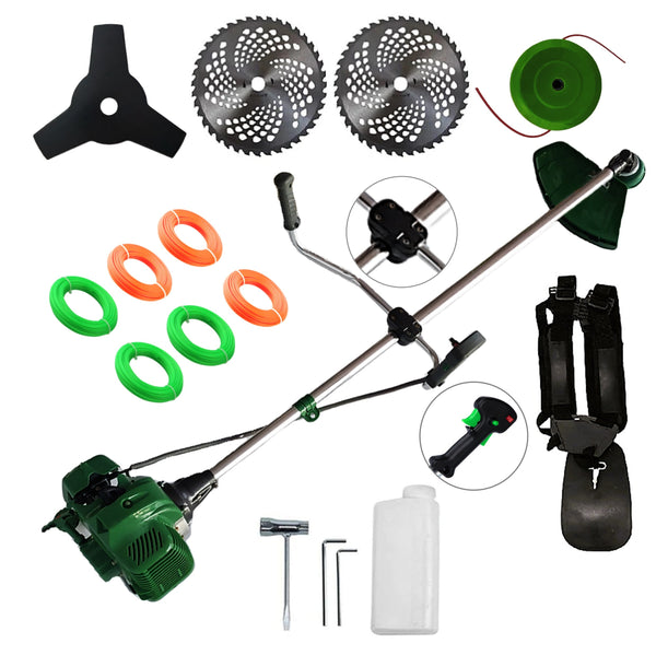 Motocositoare pe benzina NUOVO-VRD VERDE 6CP, 2xDisc Vidia, Disc Stea, accesorii incluse, SET FIR TAIERE