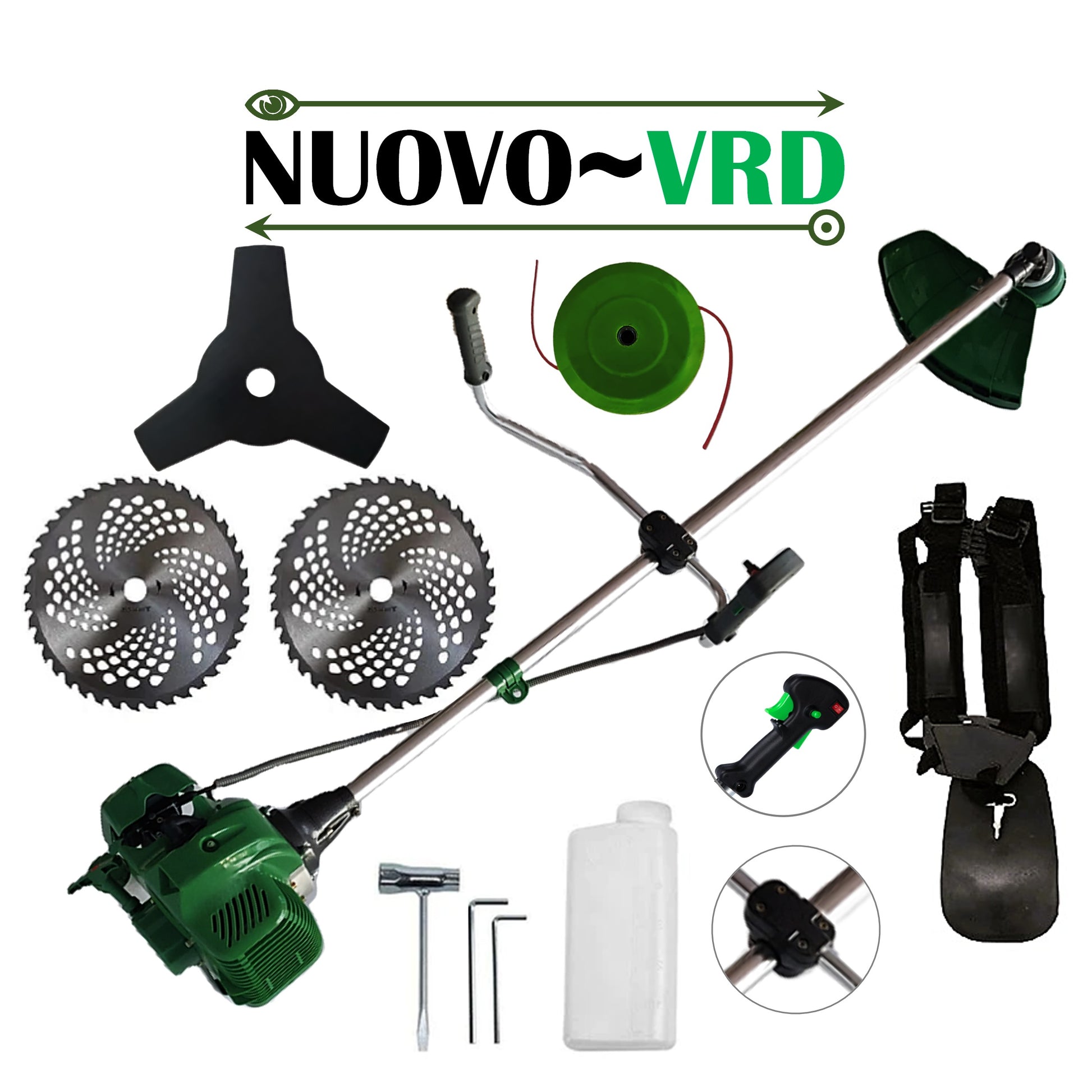 Motocositoare pe benzina NUOVO-VRD VERDE 6CP, 2xDisc Vidia, Disc Stea, accesorii incluse