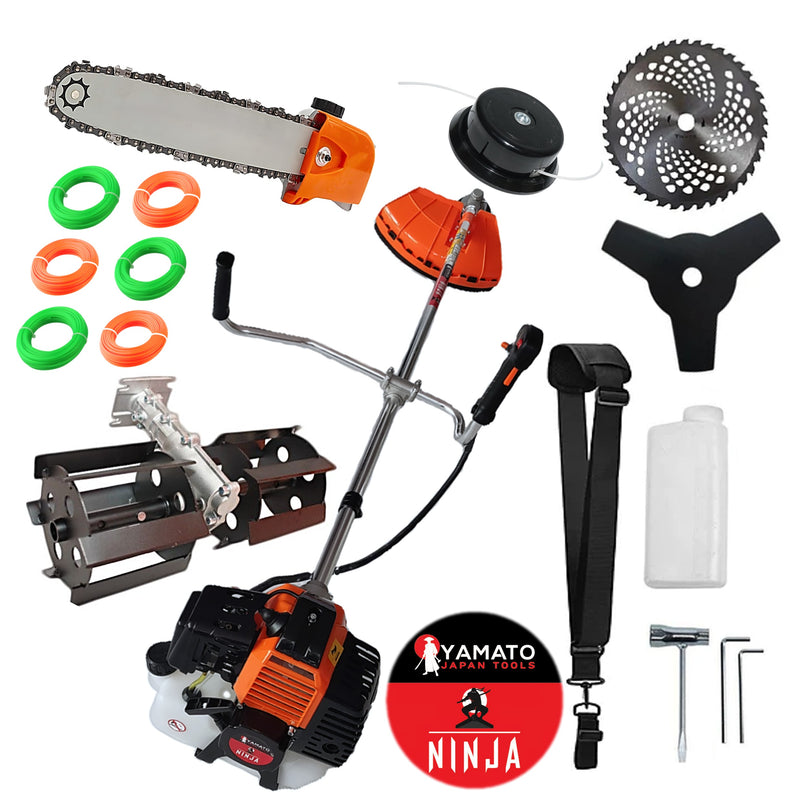 *PROMO* SET PRASITOARE+ANGRENAJ DRUJBA+Motocositoare Multifunctionala YAMATO® JAPAN TOOLS Model NINJA-6CP, include Disc VIDIA si Disc STEA, +EXTRA Fire Taiere