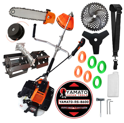 SET PRASITOARE+ANGRENAJ DRUJBA+Motocositoare RS-8600 YAMATO® Japan Tools, 6.3CP RACING EDITION, OrangeBLACK, accesorii+EXTRA Fir Taiere