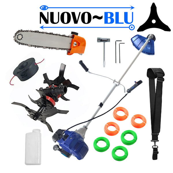 SET Motocositoare NUOVO-BLUe Fuel-Economy 3.4CP, Disc Stea, +CULTIVATOR PREMIUM, +CAP DRUJBA, EXTRA FIR TAIERE