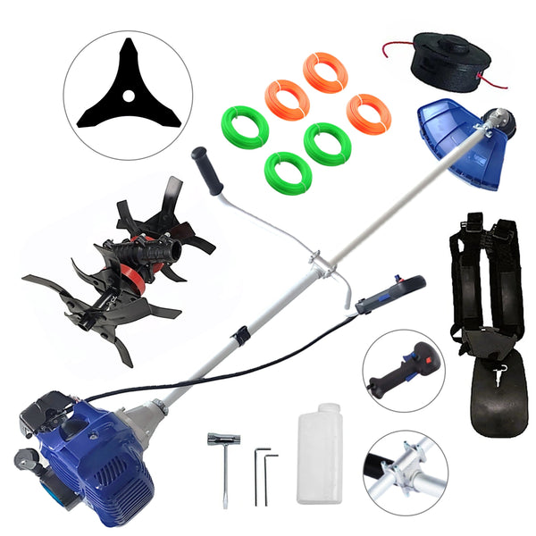 Motocositoare NUOVO-BLUe Fuel-Economy 3.4CP, Disc Stea, accesorii incluse, EXTRA FIR TAIERE+CULTIVATOR PREMIUM