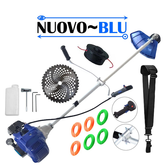 Motocositoare NUOVO-BLUe Fuel-Economy 3.4CP, Disc Vidia+Stea, accesorii incluse, SET FIR TAIERE