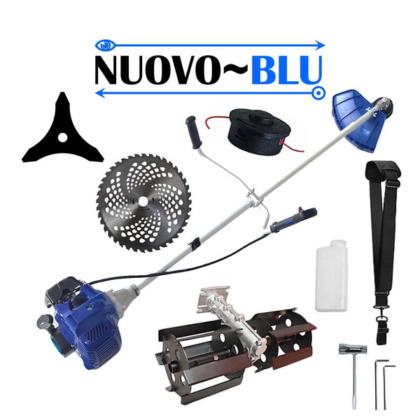 PRASITOARE + Motocositoare NUOVO-BLUe Fuel-Economy 3.4CP, Disc Vidia, Disc Stea, accesorii incluse