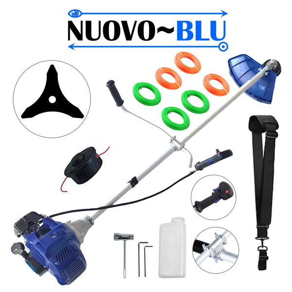 Motocositoare NUOVO-BLUe Fuel-Economy 3.4CP, Disc Stea Metalic, accesorii incluse, SET FIR TAIERE