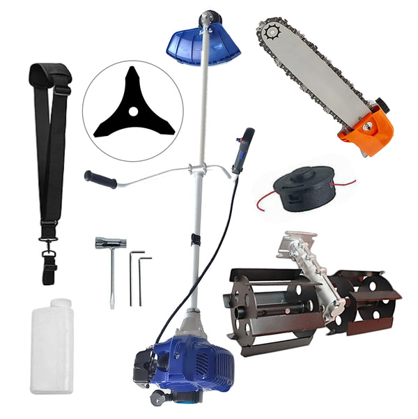 SET Motocositoare NUOVO-BLUe Fuel-Economy 3.4CP, Disc Stea, accesorii incluse, +PRASITOARE, +CAP DRUJBA