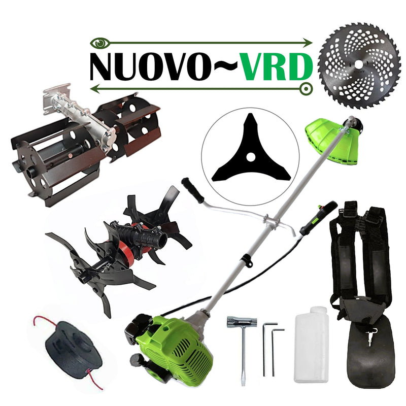 SEZONUL-OFERTELOR SET Motocositoare NUOVO-VRD Green Fuel-Efficient 3.4CP, Disc Vidia, Disc Stea, accesorii incluse, +PRASITOARE, +CULTIVATOR PREMIUM