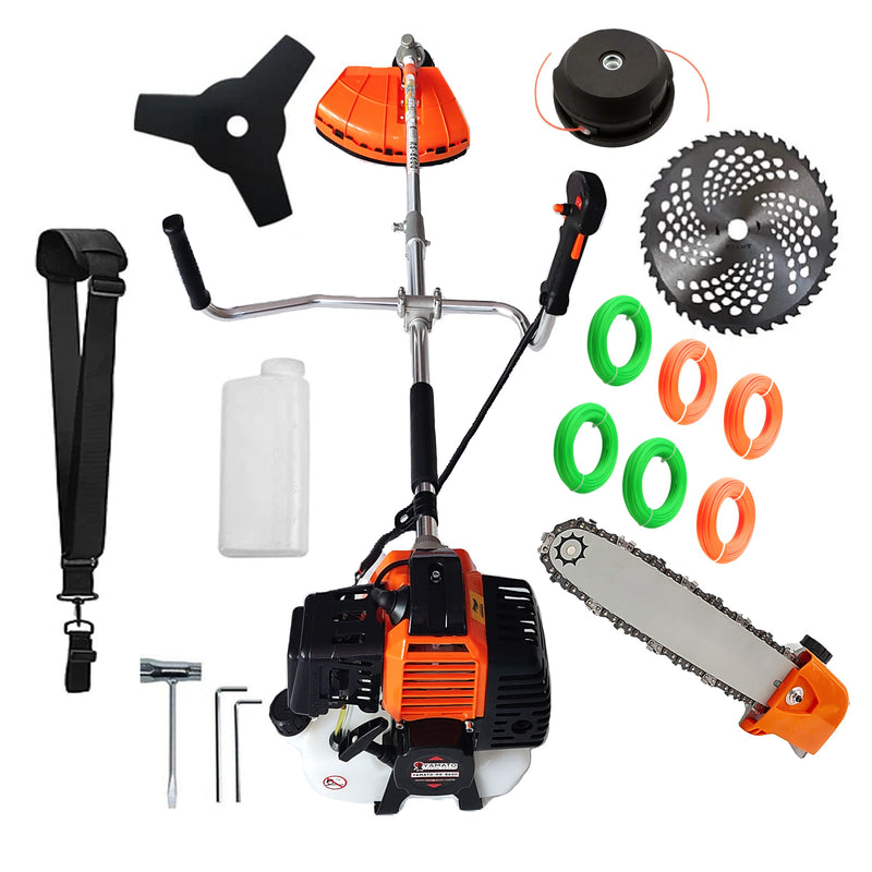 SET CAP DRUJBA+Motocositoare RS-8600 Multifunctionala YAMATO® Japan Tools, 6.3CP RACING EDITION, OrangeBLACK, cu accesorii+EXTRA Fir-Taiere