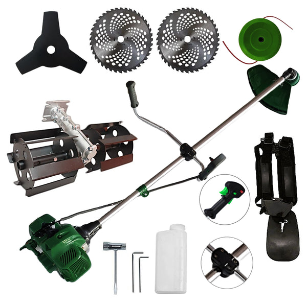 PRASITOARE MECANIZATA pe benzina NUOVO-VRD 6CP Verde pentru GRADINARIT, include accesorii taiere vegetatie