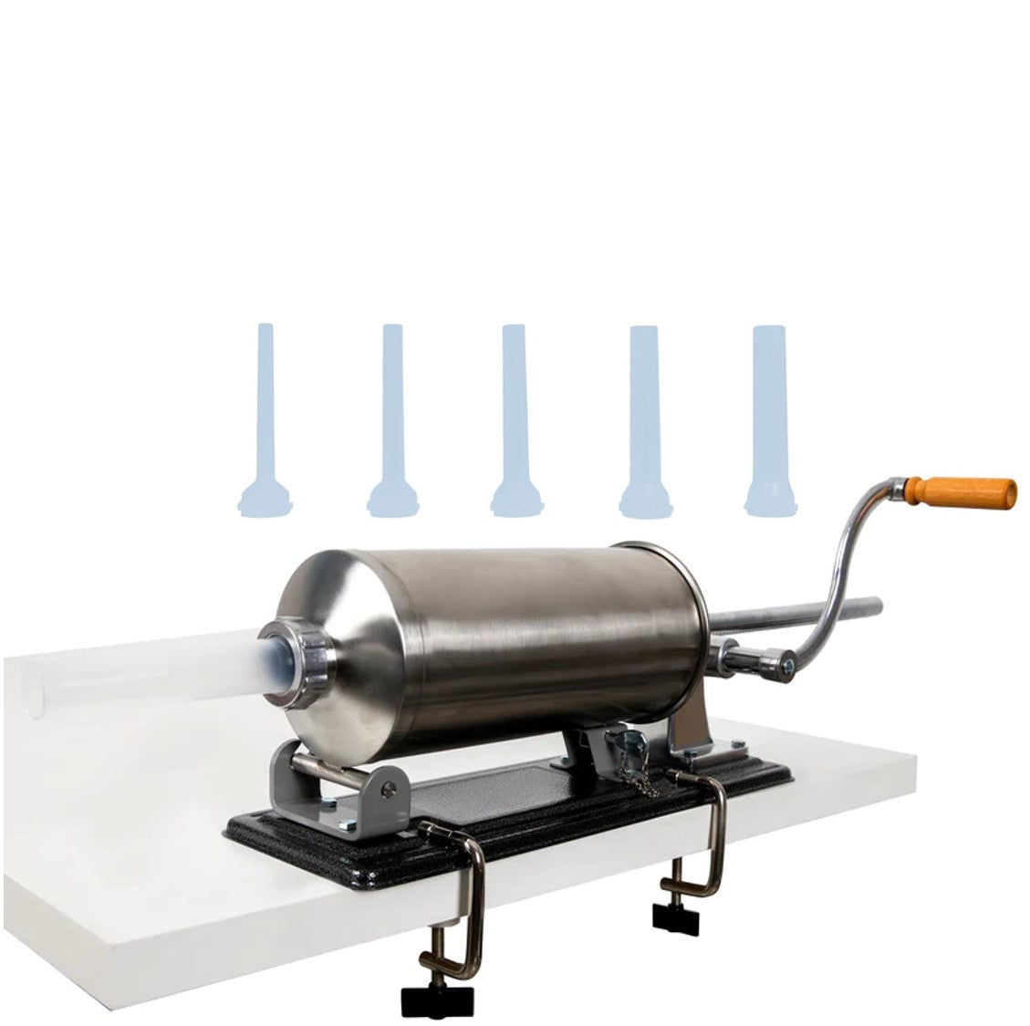 *PROMO* Aparat Umplut Carnati Orizontal 4 kg, cu 5 Palnii incluse, Porc+Vita+Oaie