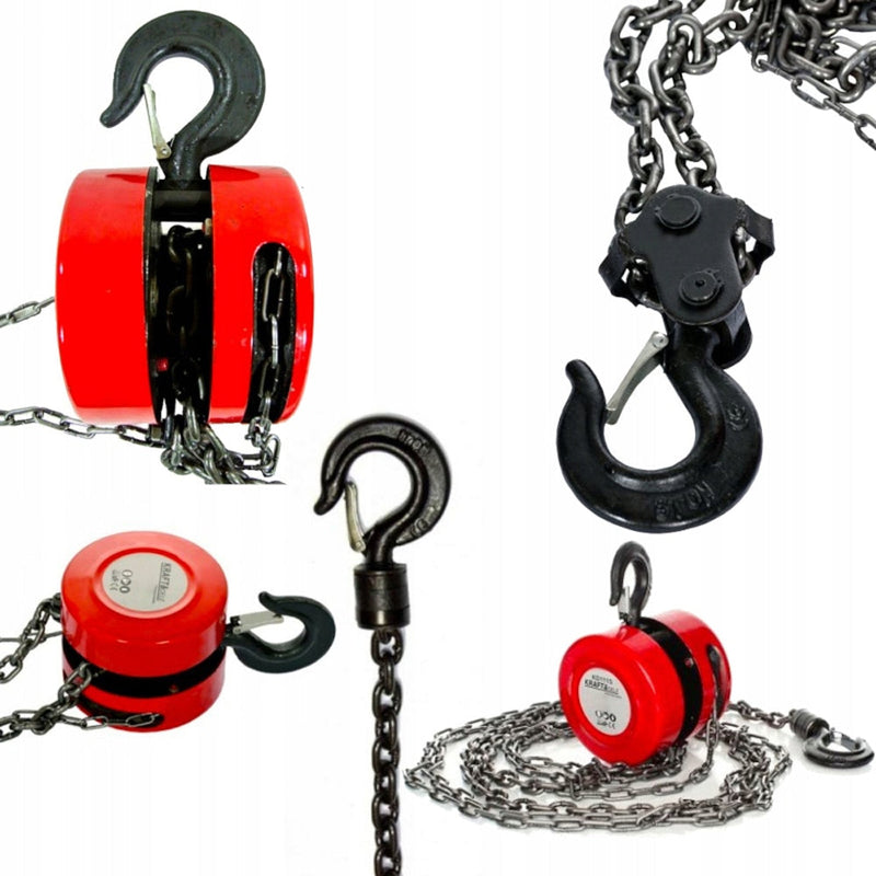 *OFERTELE-IEPURASULUI* Palan cu Lant / Scripete KRAFTSON % Import Polonia %  1116, 2 Tone