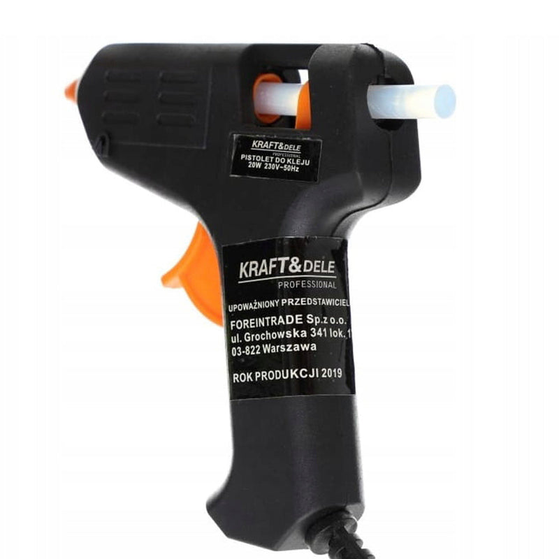 Pistol de lipit KRAFTSON % Import Polonia %  10351, 20W, 7 batoane de silicon incluse