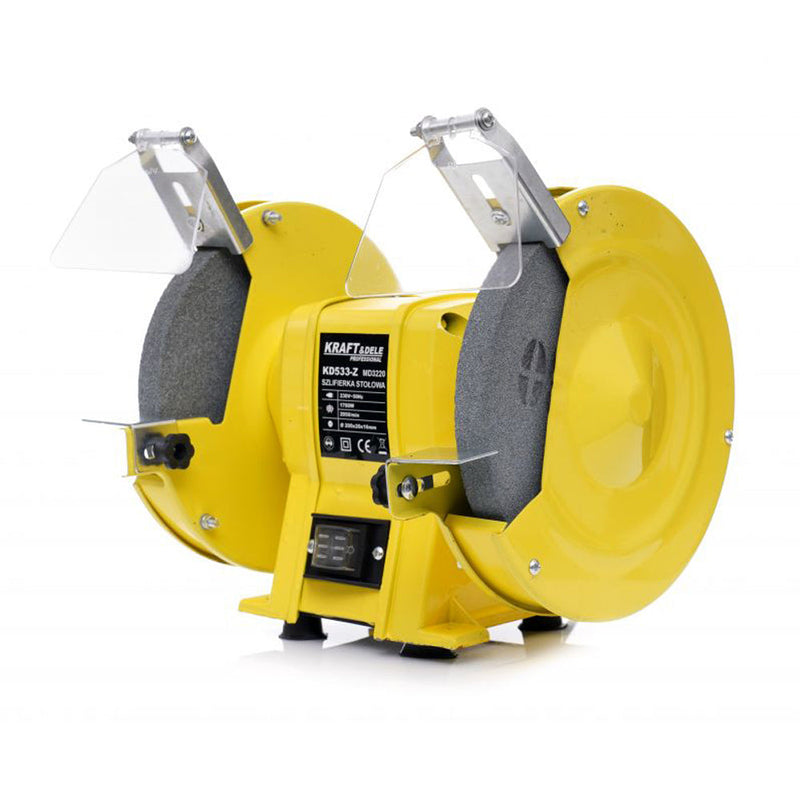 Polizor de banc KRAFTSON % Import Polonia %  533-Z, 1700W, 2950RPM, diametrul discului 200mm