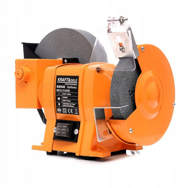 SEZONUL-OFERTELOR la Polizor de banc KRAFTSON % Import Polonia %  546, 1800W, 2950RPM, diametrul discului 200mm