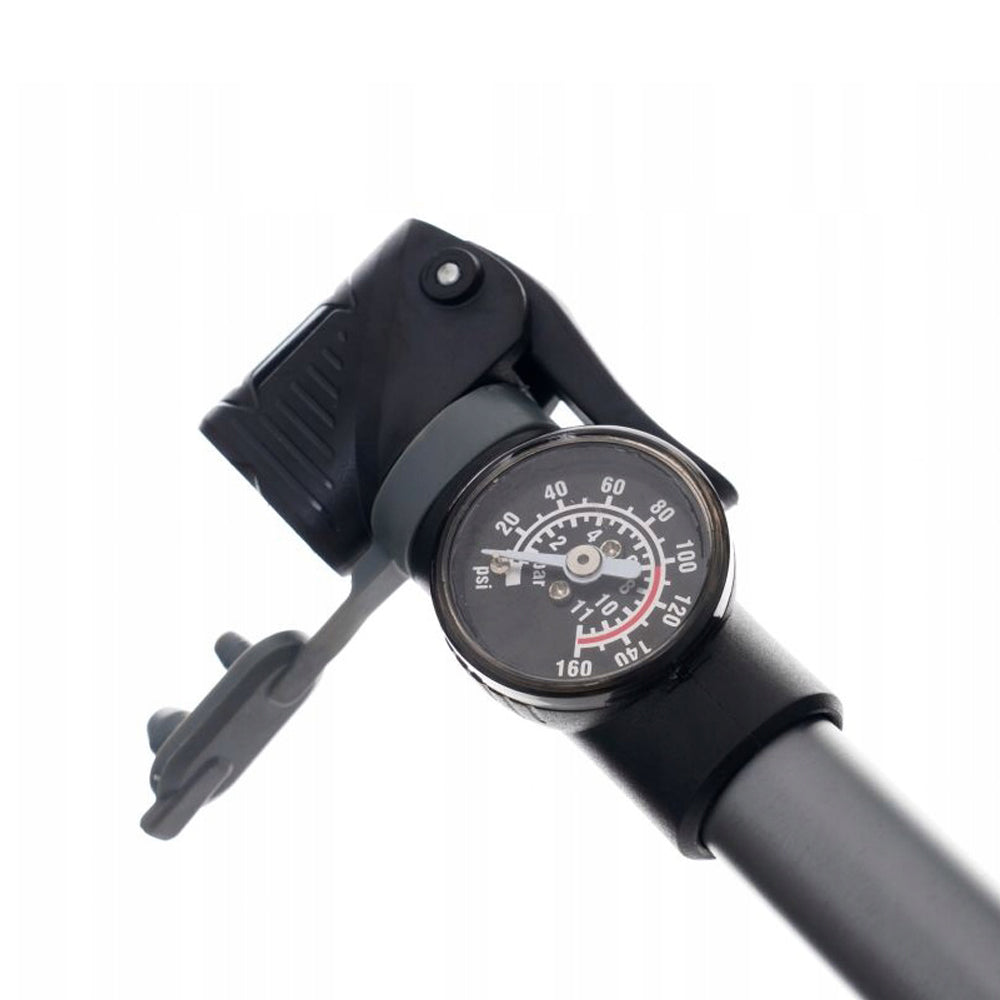 Pompa Bicicleta Compacta cu indicator presiune, dimensiune 25cm, cap umflare dublu universal, POLSKI K11823, Poza6