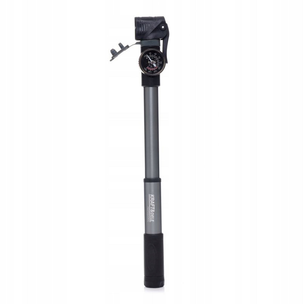 Pompa Bicicleta Compacta cu indicator presiune, dimensiune 25cm, cap umflare dublu universal, POLSKI K11823, Poza2