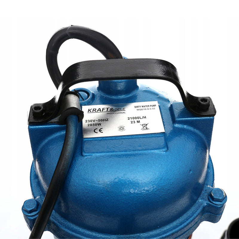 Pompa apa curata/murdara KRAFTSON % Import Polonia %  755, 230V, 2850W, debit 350l/min, H refulare 23m, submersibila