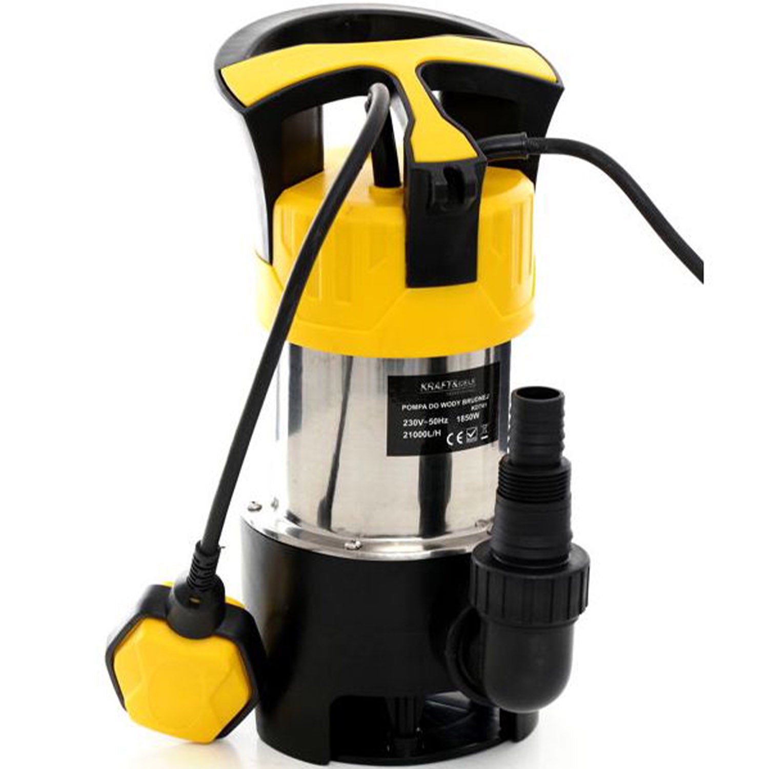 Pompa submersibila de apa murdara 1850W, 350 l/min, cu flotor, POLSKI K741, Poza2