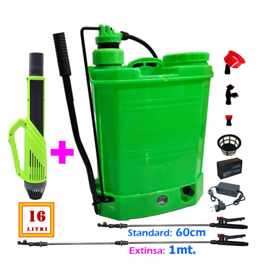 Set Pompa de stropit cu acumulator 16L + Atomizor electric Pandora, Vermorel Electric și Manual - Vokner